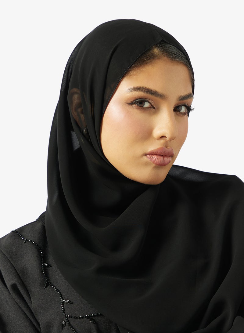 هيا كلوزيت عباءة مطرزة بالزهور - Image 4